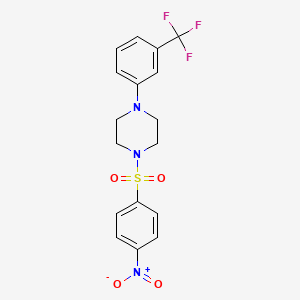 1-[(4-nitrophenyl)sulfonyl]-4-[3-(trifluoromethyl)phenyl]piperazine