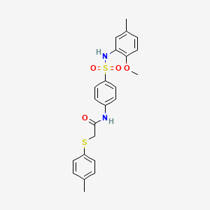 N-(4-{[(2-methoxy-5-methylphenyl)amino]sulfonyl}phenyl)-2-[(4-methylphenyl)thio]acetamide