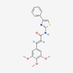 N-(4-phenyl-1,3-thiazol-2-yl)-3-(3,4,5-trimethoxyphenyl)acrylamide