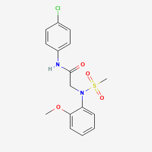 N-(4-CHLOROPHENYL)-2-[N-(2-METHOXYPHENYL)METHANESULFONAMIDO]ACETAMIDE