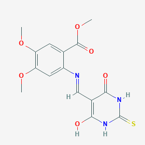 methyl 2-{[(4,6-dioxo-2-thioxotetrahydropyrimidin-5(2H)-ylidene)methyl]amino}-4,5-dimethoxybenzoate