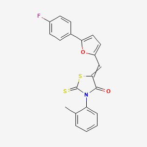 5-{[5-(4-fluorophenyl)-2-furyl]methylene}-3-(2-methylphenyl)-2-thioxo-1,3-thiazolidin-4-one