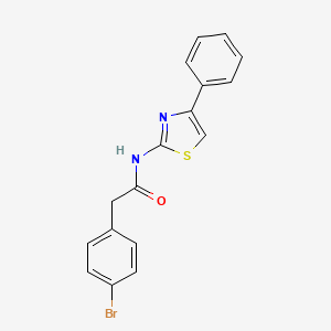 molecular formula C17H13BrN2OS B3651349 2-(4-bromophenyl)-N-(4-phenyl-1,3-thiazol-2-yl)acetamide 