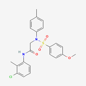 N-(3-CHLORO-2-METHYLPHENYL)-2-[N-(4-METHYLPHENYL)4-METHOXYBENZENESULFONAMIDO]ACETAMIDE