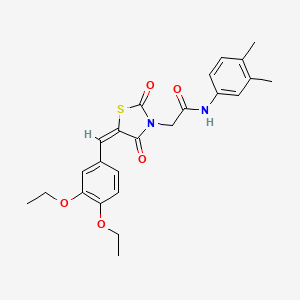 2-[(5E)-5-(3,4-diethoxybenzylidene)-2,4-dioxo-1,3-thiazolidin-3-yl]-N-(3,4-dimethylphenyl)acetamide