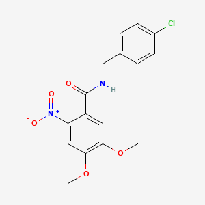 N-(4-chlorobenzyl)-4,5-dimethoxy-2-nitrobenzamide