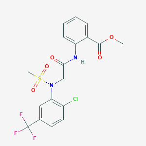 METHYL 2-(2-{N-[2-CHLORO-5-(TRIFLUOROMETHYL)PHENYL]METHANESULFONAMIDO}ACETAMIDO)BENZOATE