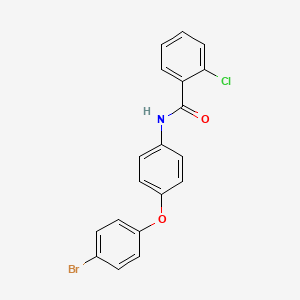 molecular formula C19H13BrClNO2 B3651413 N-[4-(4-bromophenoxy)phenyl]-2-chlorobenzamide 