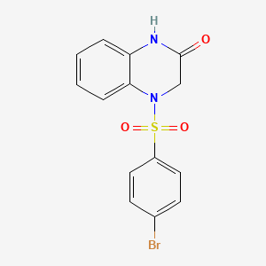 4-(4-bromophenyl)sulfonyl-1,3-dihydroquinoxalin-2-one