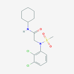 molecular formula C15H20Cl2N2O3S B3651438 N-cyclohexyl-N~2~-(2,3-dichlorophenyl)-N~2~-(methylsulfonyl)glycinamide 