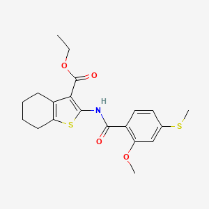 ETHYL 2-[2-METHOXY-4-(METHYLSULFANYL)BENZAMIDO]-4,5,6,7-TETRAHYDRO-1-BENZOTHIOPHENE-3-CARBOXYLATE