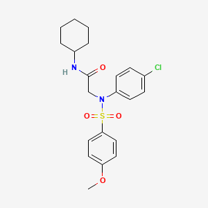 2-[N-(4-CHLOROPHENYL)4-METHOXYBENZENESULFONAMIDO]-N-CYCLOHEXYLACETAMIDE