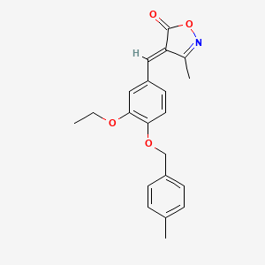 (4E)-4-({3-ETHOXY-4-[(4-METHYLPHENYL)METHOXY]PHENYL}METHYLIDENE)-3-METHYL-4,5-DIHYDRO-1,2-OXAZOL-5-ONE