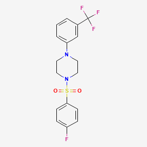 1-(4-FLUOROBENZENESULFONYL)-4-[3-(TRIFLUOROMETHYL)PHENYL]PIPERAZINE