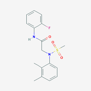 2-[N-(2,3-DIMETHYLPHENYL)METHANESULFONAMIDO]-N-(2-FLUOROPHENYL)ACETAMIDE