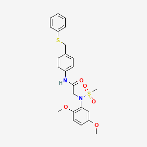 N~2~-(2,5-dimethoxyphenyl)-N~2~-(methylsulfonyl)-N~1~-{4-[(phenylthio)methyl]phenyl}glycinamide