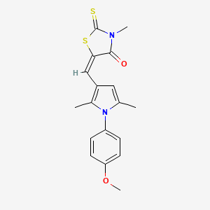 5-{[1-(4-methoxyphenyl)-2,5-dimethyl-1H-pyrrol-3-yl]methylene}-3-methyl-2-thioxo-1,3-thiazolidin-4-one