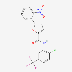 N-[2-chloro-5-(trifluoromethyl)phenyl]-5-(2-nitrophenyl)furan-2-carboxamide