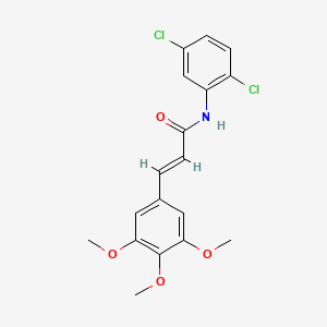 molecular formula C18H17Cl2NO4 B3651546 (E)-N-(2,5-DICHLOROPHENYL)-3-(3,4,5-TRIMETHOXYPHENYL)-2-PROPENAMIDE 