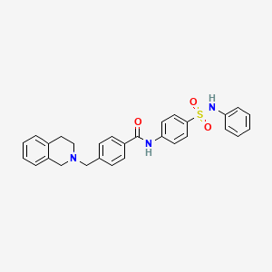 N-[4-(PHENYLSULFAMOYL)PHENYL]-4-[(1,2,3,4-TETRAHYDROISOQUINOLIN-2-YL)METHYL]BENZAMIDE