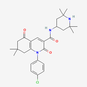 1-(4-chlorophenyl)-7,7-dimethyl-2,5-dioxo-N-(2,2,6,6-tetramethyl-4-piperidinyl)-1,2,5,6,7,8-hexahydro-3-quinolinecarboxamide