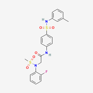 N~2~-(2-fluorophenyl)-N~1~-(4-{[(3-methylphenyl)amino]sulfonyl}phenyl)-N~2~-(methylsulfonyl)glycinamide