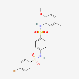 molecular formula C20H19BrN2O5S2 B3651617 4-bromo-N-(4-{[(2-methoxy-5-methylphenyl)amino]sulfonyl}phenyl)benzenesulfonamide 