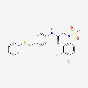 N~2~-(3,4-dichlorophenyl)-N~2~-(methylsulfonyl)-N~1~-{4-[(phenylthio)methyl]phenyl}glycinamide