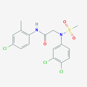 N~1~-(4-chloro-2-methylphenyl)-N~2~-(3,4-dichlorophenyl)-N~2~-(methylsulfonyl)glycinamide