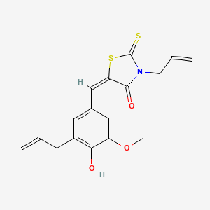 molecular formula C17H17NO3S2 B3651634 3-allyl-5-(3-allyl-4-hydroxy-5-methoxybenzylidene)-2-thioxo-1,3-thiazolidin-4-one 