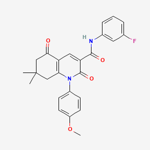 N-(3-fluorophenyl)-1-(4-methoxyphenyl)-7,7-dimethyl-2,5-dioxo-1,2,5,6,7,8-hexahydro-3-quinolinecarboxamide