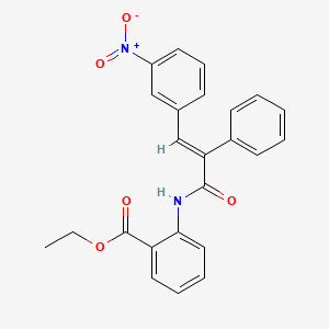 ethyl 2-[[(E)-3-(3-nitrophenyl)-2-phenylprop-2-enoyl]amino]benzoate