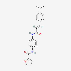 N-[4-({(2E)-3-[4-(propan-2-yl)phenyl]prop-2-enoyl}amino)phenyl]furan-2-carboxamide