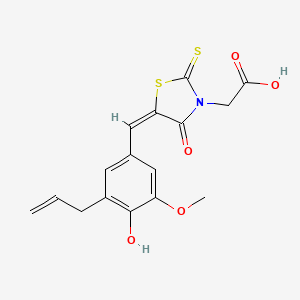 [5-(3-allyl-4-hydroxy-5-methoxybenzylidene)-4-oxo-2-thioxo-1,3-thiazolidin-3-yl]acetic acid