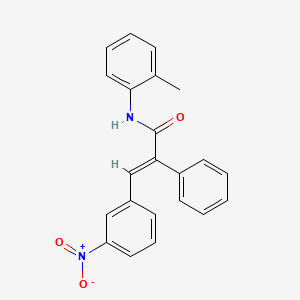 N-(2-methylphenyl)-3-(3-nitrophenyl)-2-phenylacrylamide