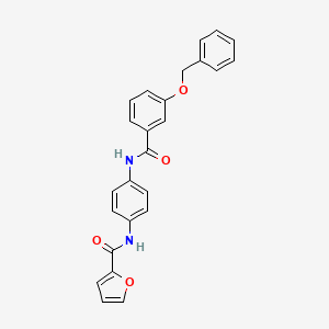 molecular formula C25H20N2O4 B3651702 N-[4-({[3-(benzyloxy)phenyl]carbonyl}amino)phenyl]furan-2-carboxamide 