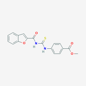 molecular formula C18H14N2O4S B365173 Methyl 4-(1-benzofuran-2-carbonylcarbamothioylamino)benzoate CAS No. 384796-64-9