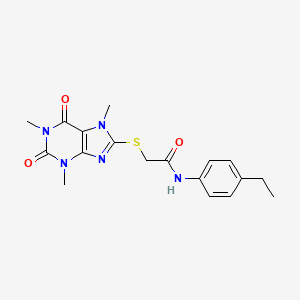 N-(4-ethylphenyl)-2-[(1,3,7-trimethyl-2,6-dioxo-2,3,6,7-tetrahydro-1H-purin-8-yl)thio]acetamide