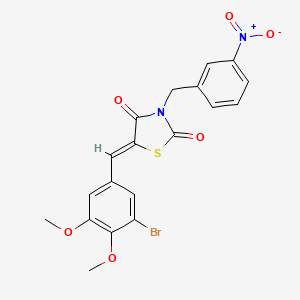 (5Z)-5-(3-bromo-4,5-dimethoxybenzylidene)-3-(3-nitrobenzyl)-1,3-thiazolidine-2,4-dione