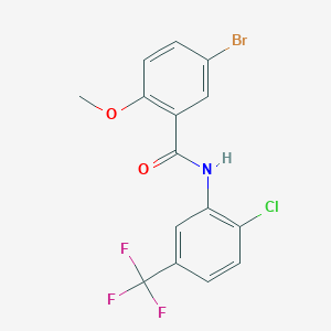 5-bromo-N-[2-chloro-5-(trifluoromethyl)phenyl]-2-methoxybenzamide