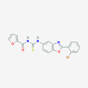 molecular formula C19H12BrN3O3S B365180 N-[[2-(2-bromophenyl)-1,3-benzoxazol-5-yl]carbamothioyl]furan-2-carboxamide CAS No. 347309-32-4