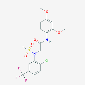 2-{N-[2-CHLORO-5-(TRIFLUOROMETHYL)PHENYL]METHANESULFONAMIDO}-N-(2,4-DIMETHOXYPHENYL)ACETAMIDE