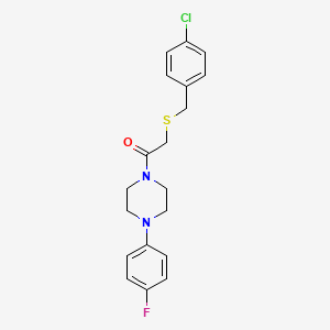 1-{[(4-chlorobenzyl)thio]acetyl}-4-(4-fluorophenyl)piperazine