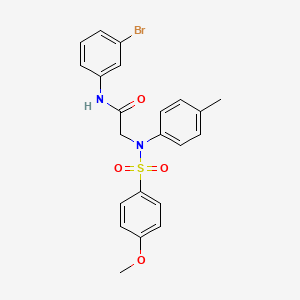 N-(3-BROMOPHENYL)-2-[N-(4-METHYLPHENYL)4-METHOXYBENZENESULFONAMIDO]ACETAMIDE