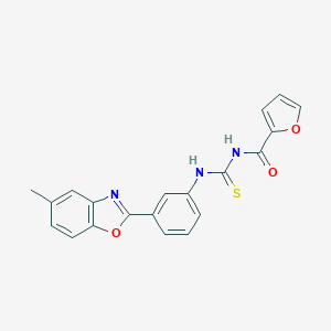 molecular formula C20H15N3O3S B365181 N-[[3-(5-methyl-1,3-benzoxazol-2-yl)phenyl]carbamothioyl]furan-2-carboxamide CAS No. 347338-14-1