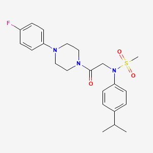 N-{2-[4-(4-fluorophenyl)-1-piperazinyl]-2-oxoethyl}-N-(4-isopropylphenyl)methanesulfonamide