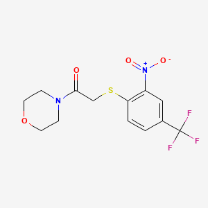 1-Morpholin-4-yl-2-[2-nitro-4-(trifluoromethyl)phenyl]sulfanylethanone