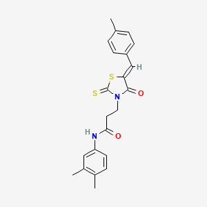 N-(3,4-dimethylphenyl)-3-[5-(4-methylbenzylidene)-4-oxo-2-thioxo-1,3-thiazolidin-3-yl]propanamide