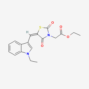 ethyl {(5E)-5-[(1-ethyl-1H-indol-3-yl)methylidene]-2,4-dioxo-1,3-thiazolidin-3-yl}acetate