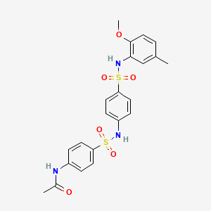 N-[4-({4-[(2-methoxy-5-methylphenyl)sulfamoyl]phenyl}sulfamoyl)phenyl]acetamide